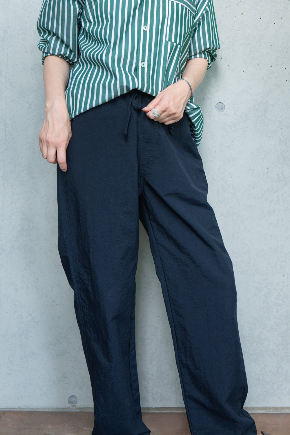 his pants-navy blue