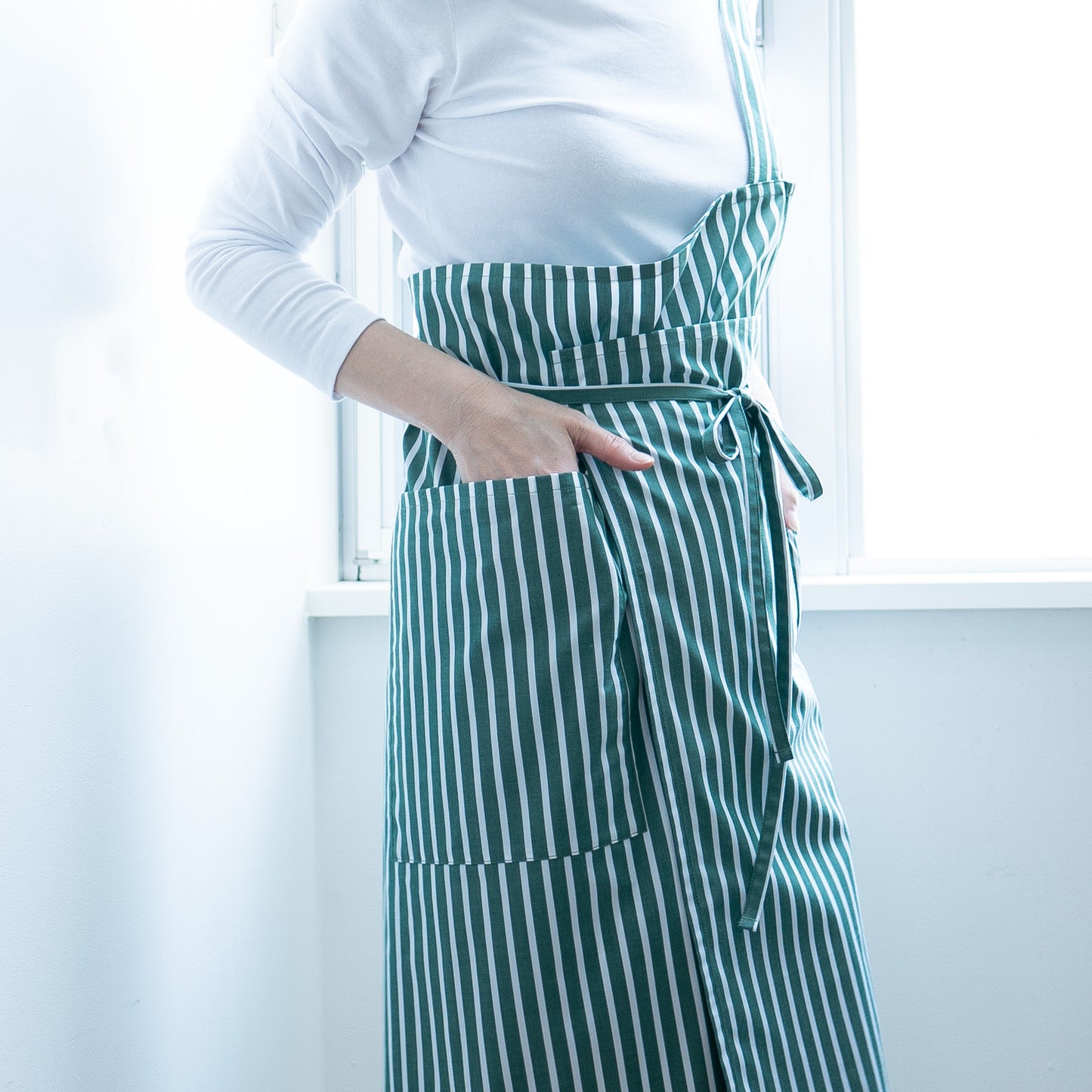 one mile apron Ⅱ-green stripe