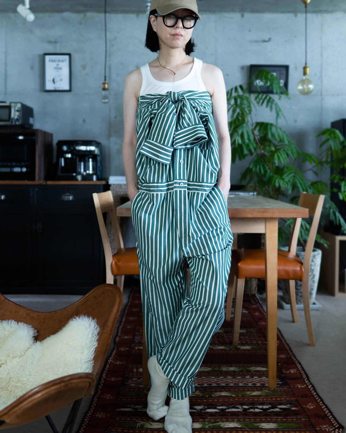 【20%OFF】tsunagi-green stripe
