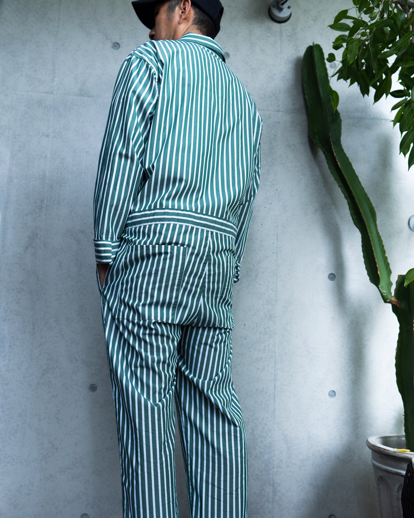 tsunagi-green stripe