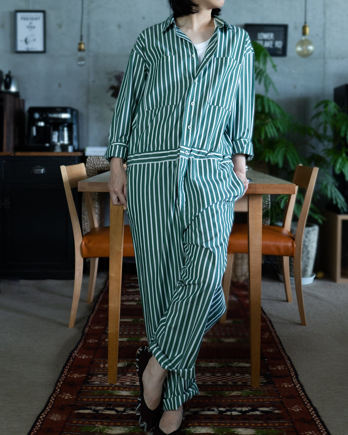 【20%OFF】tsunagi-green stripe