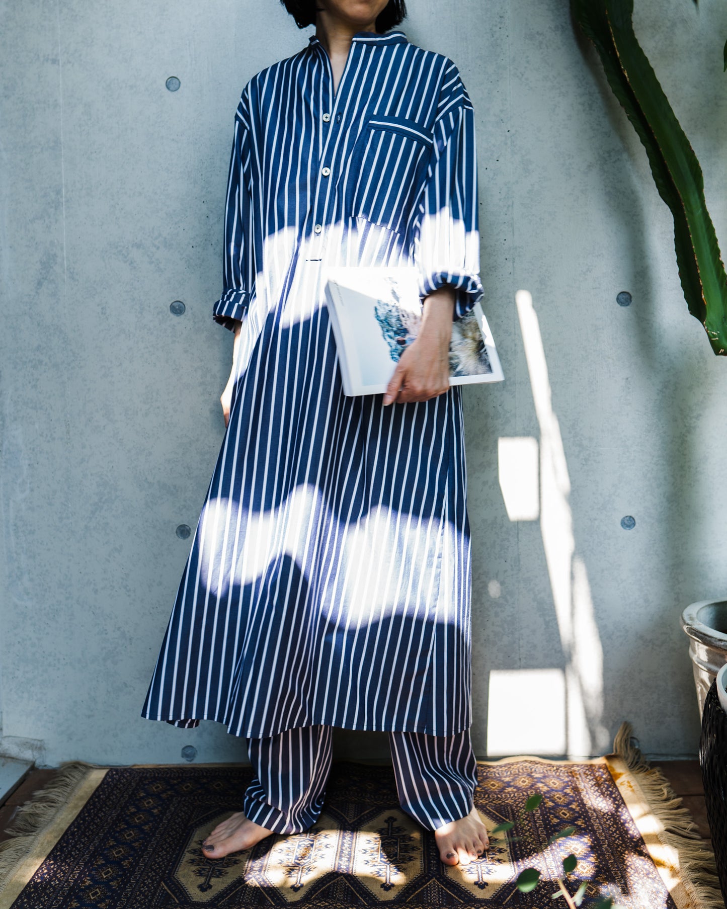 【期間限定20%OFF】hers dress- navy stripe