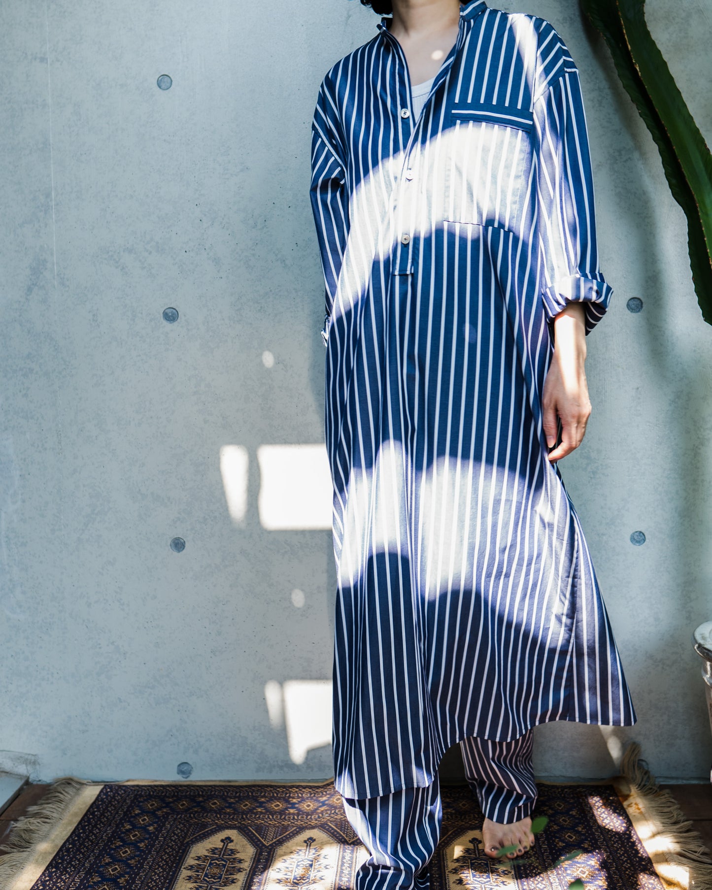 【期間限定20%OFF】hers dress- navy stripe