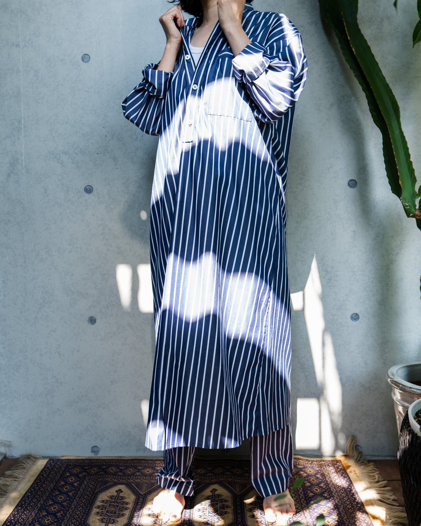 【期間限定20%OFF】hers dress- navy stripe