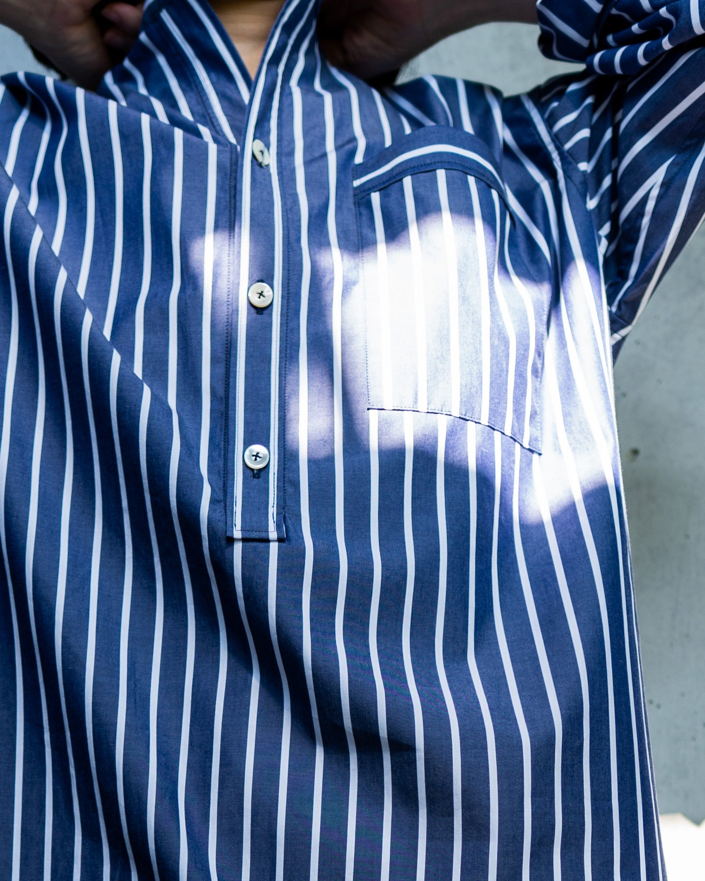 【期間限定20%OFF】hers dress- navy stripe