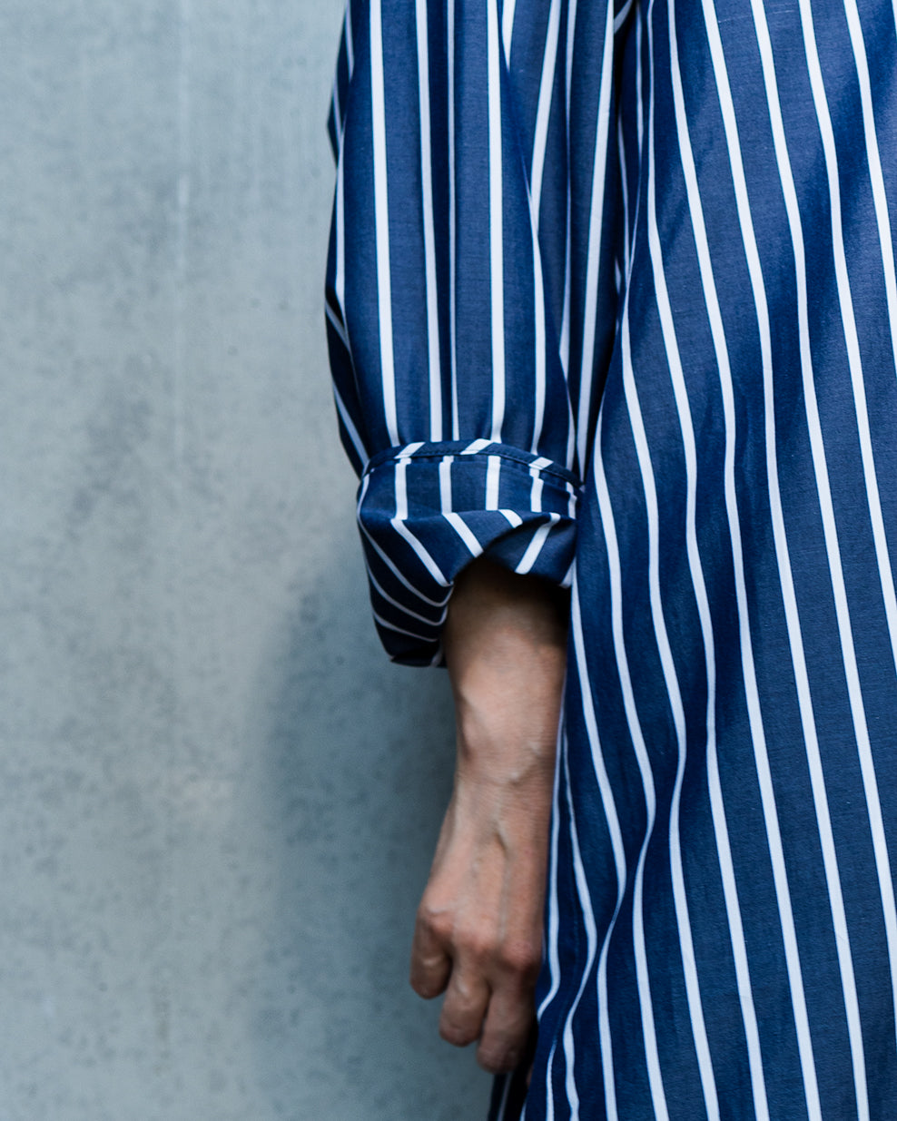 【期間限定20%OFF】hers dress- navy stripe