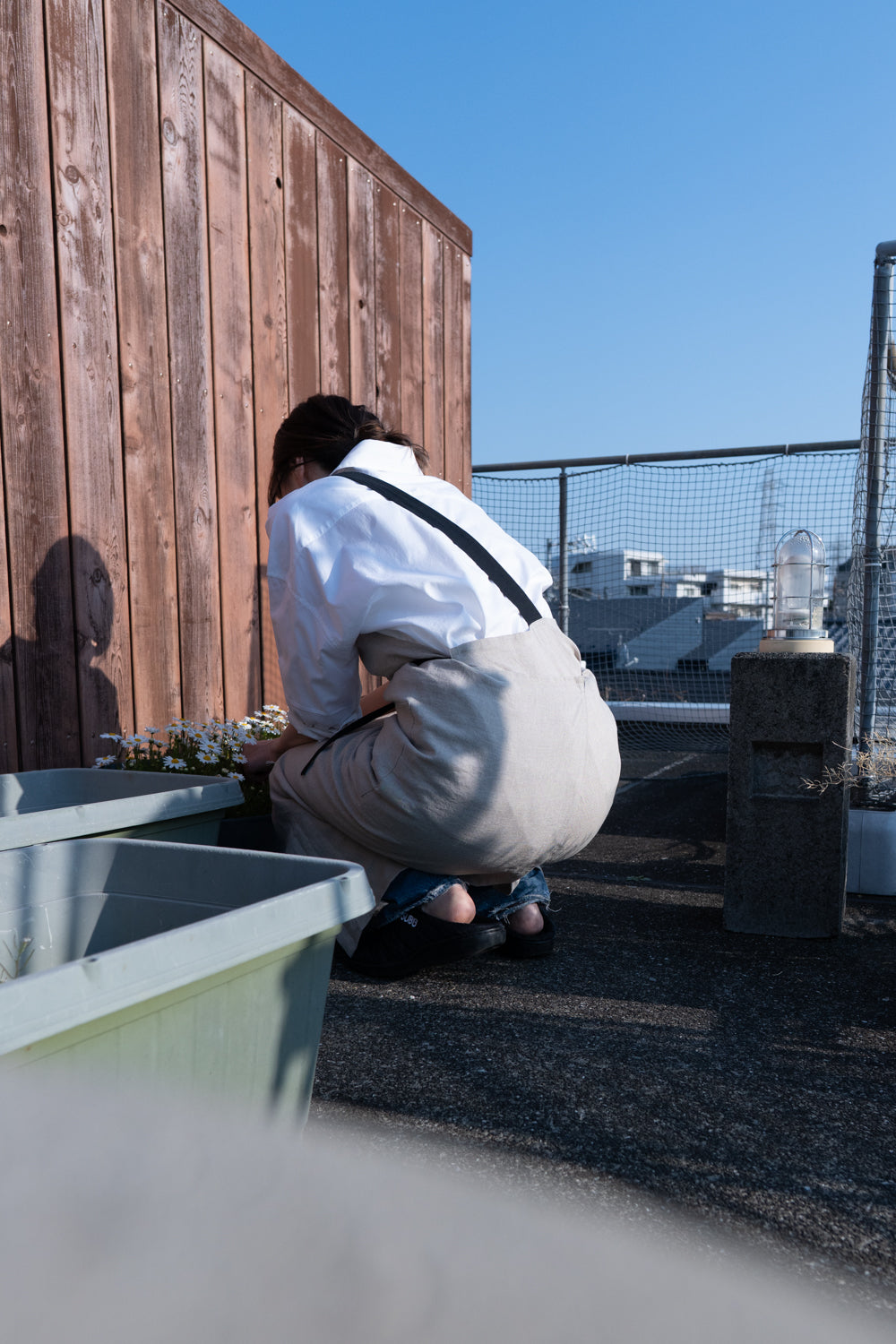 one mile apron-linen ecru