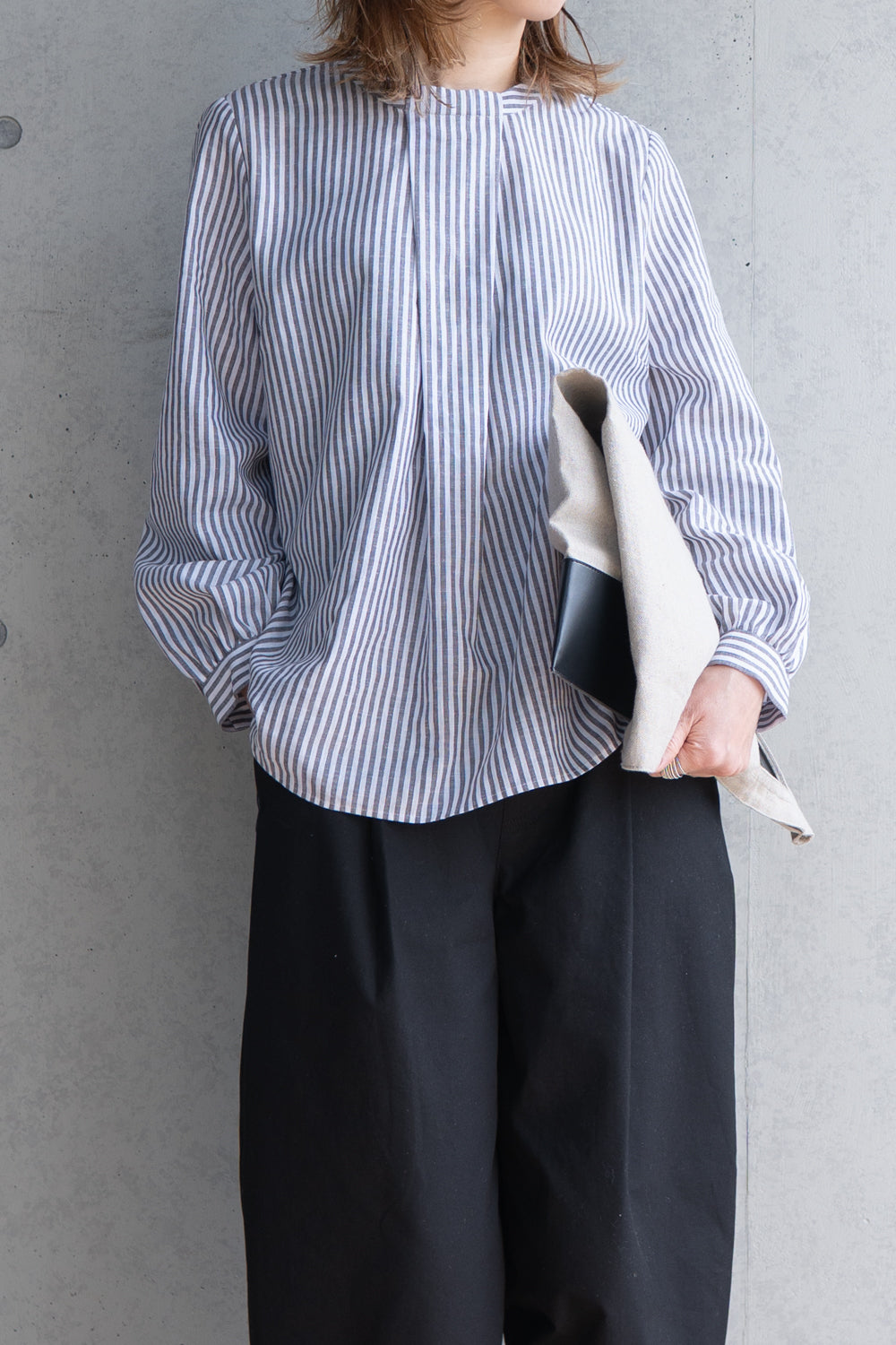 タックブラウス the maiden stripe