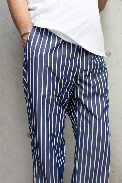 his pants-navy stripe