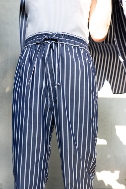 his pants-navy stripe