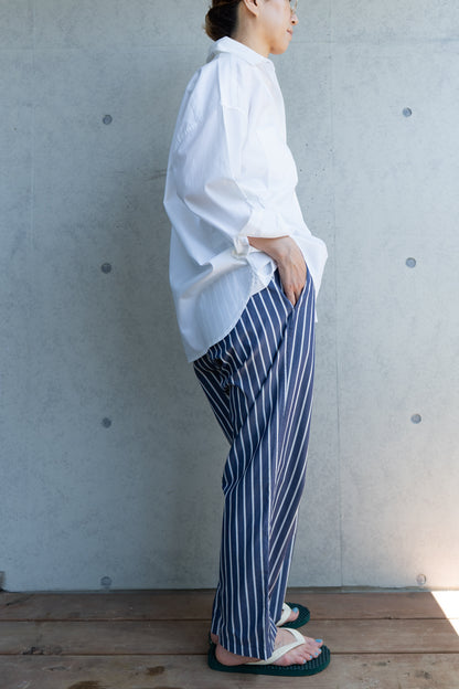 his pants-navy stripe