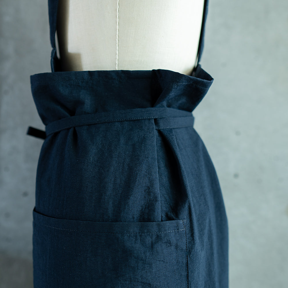 one mile apron Ⅱ-navy blue