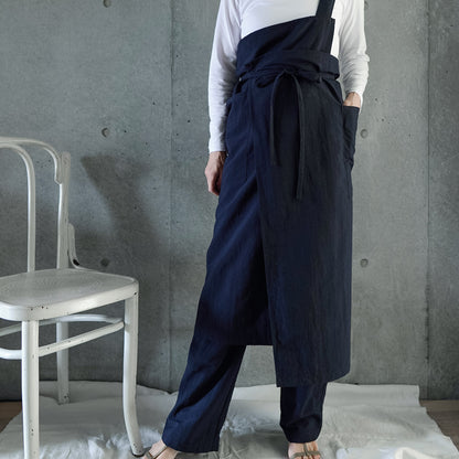 one mile apron Ⅱ-navy blue