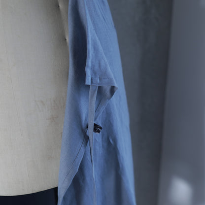 one mile apron-linen blue