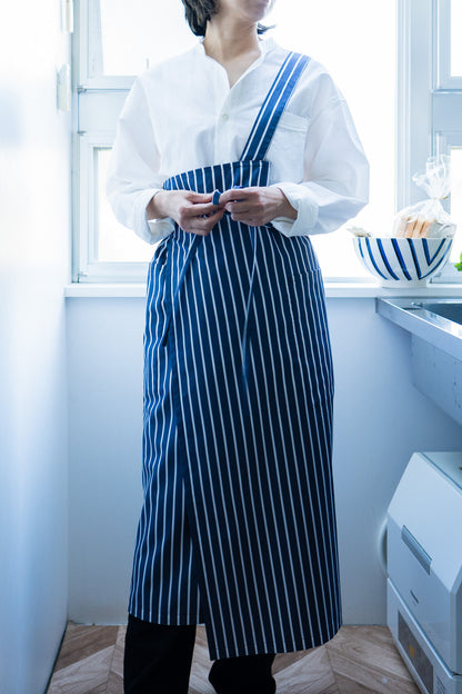 one mile apron Ⅱ-blue stripe