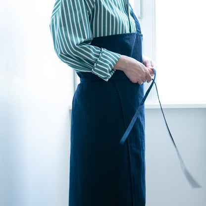 one mile apron Ⅱ-navy blue