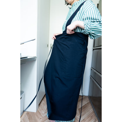 one mile apron Ⅱ-navy blue