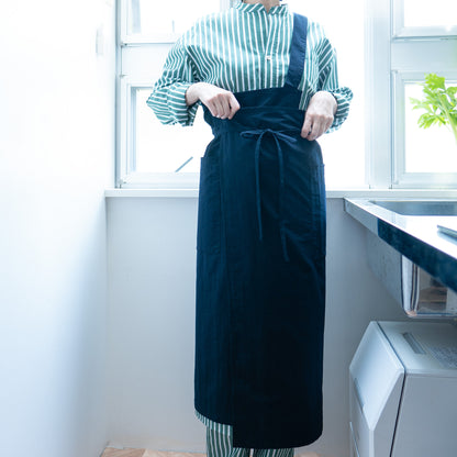 one mile apron Ⅱ-navy blue