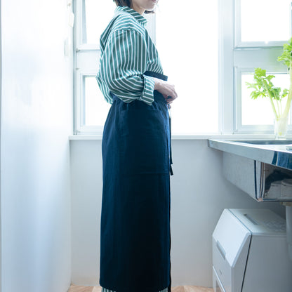 one mile apron Ⅱ-navy blue