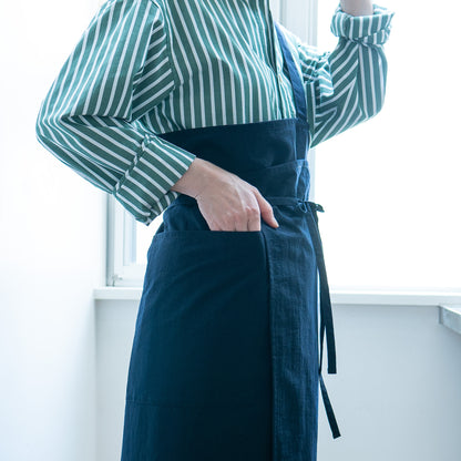 one mile apron Ⅱ-navy blue